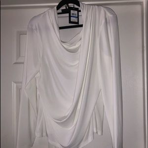 DKNY Draped Matte Jersey Top